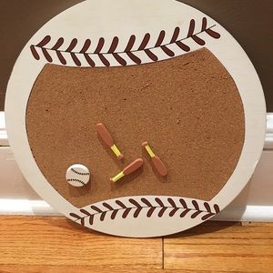 Baseball decor cork board